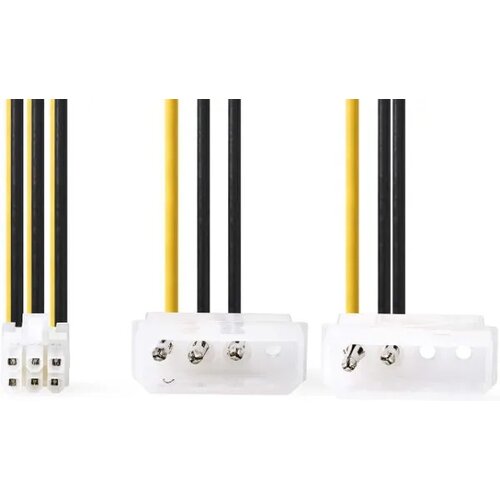 Nedis ccgp74210va015 2xmolex muski na pci express zenski 0.20m (za napajanje pci express kartica) Slike
