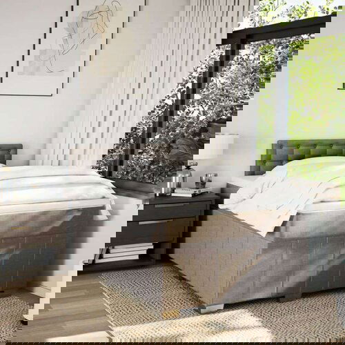 vidaXL Box spring postelja z vzmetnico taupe 120x190 cm blago, (21321254) Cene