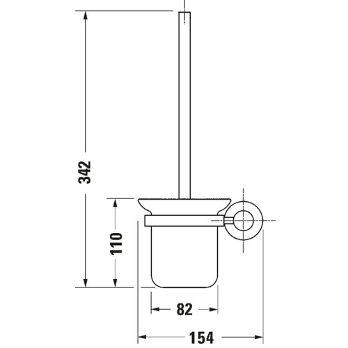 Duravit 99274600 - zidna wc četka d-code, mat crne boje Slike