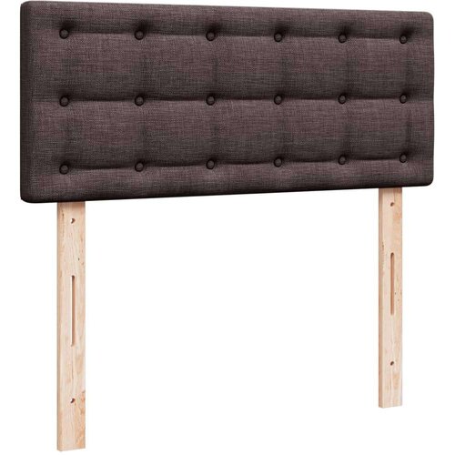 VidaXL Krevet box spring s madracem tamnosmeđi 120 x 190 cm od tkanine Slike