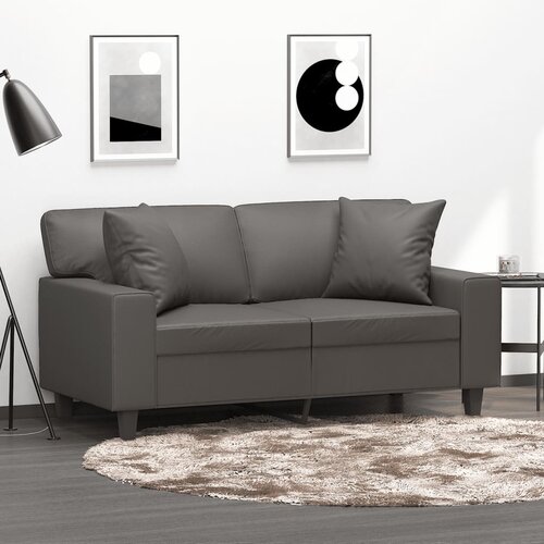 vidaXL Ukrasni jastuci 2 kom sivi 40 x 40 cm od umjetne kože Cijene