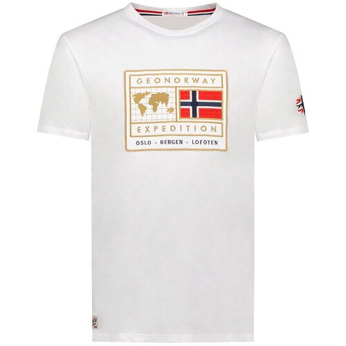 Geographical Norway Mu&amp;scaron;ka majica kratkih rukava Jofoten Db 254 M, Bela Slike