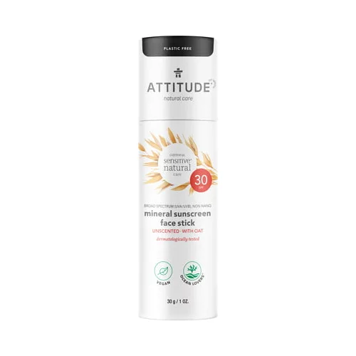 Attitude oatmeal sensitive natural care mineral sunscreen face stick spf 30