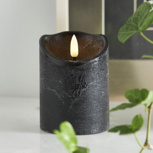 Star Trading LED svijeća od crnog voska Flamme Rustic, visina 10 cm Slike