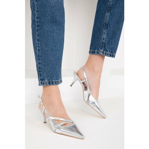 Soho Women's Silver Classic Heeled Shoes 18804 Slike