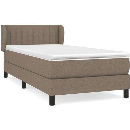 vidaXL Box spring postelja z vzmetnico taupe 90x190 cm blago Cene