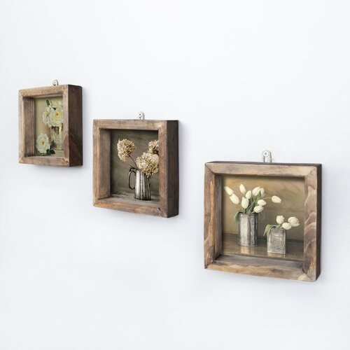 WALLXPERT UKZM021 Dekorativna Slika u Ramu od MDF-a, Višebojna (Set od 3 Komada) Cene