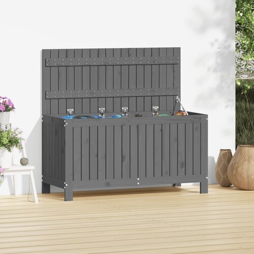 VidaXL Vrtna &amp;scaron;katla siva 115x49x60 cm trdna borovina Slike