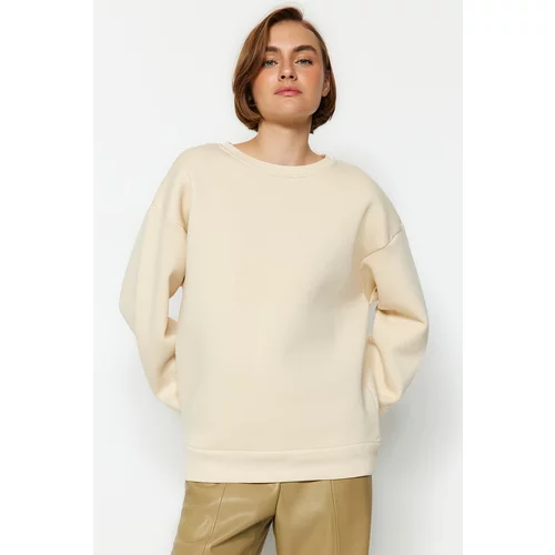 Trendyol Sweatshirt - Ecru - Oversize