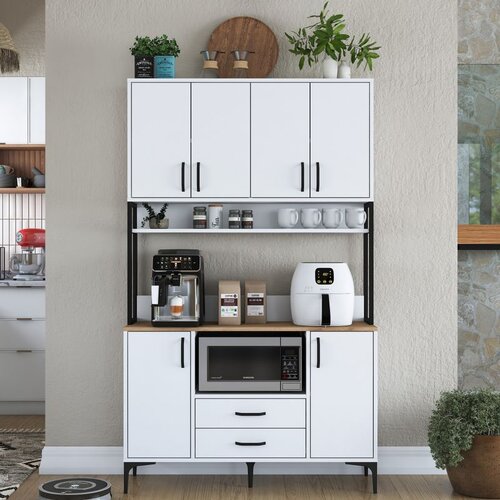 Hanah home Vi&scaron;enamjenska komoda JE169-3260, 120 x 198,6 x 38 cm, Bijela Cijene