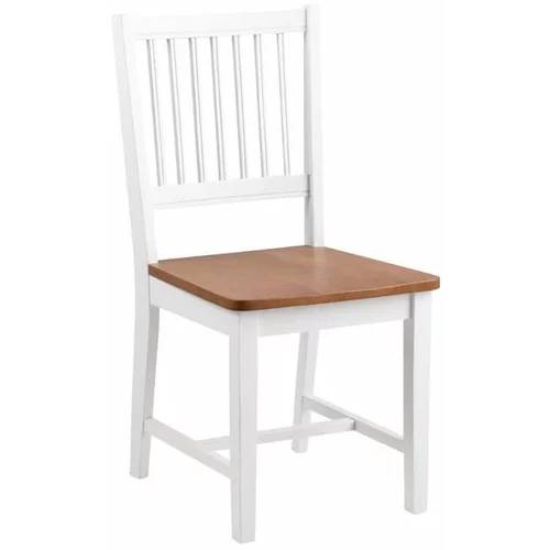 Actona smeđe-bijela blagovaonska stolica od drveta kaučukovca Brisbane