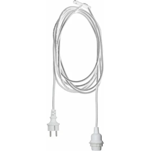 Star Trading bijeli kabel s nastavkom za žarulju Cord Ute, dužina 2,5 m