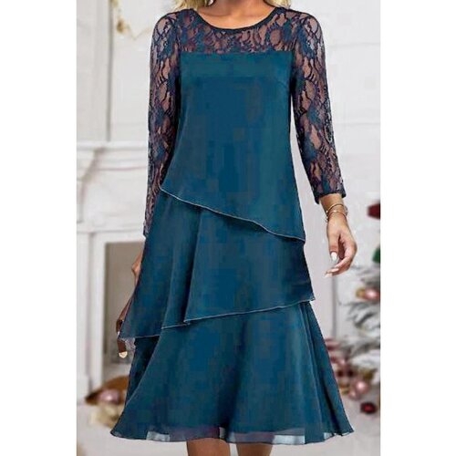 Fenzy Elegantna Haljina Sa Čipkom, Petrol Cijene