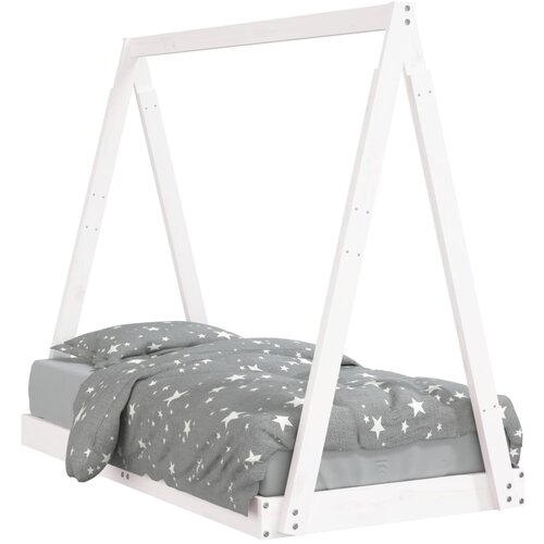 Maison Chic Otro&amp;scaron;ki posteljni okvir - Otro&amp;scaron;ki ležaj bel 70x140 cm trdna borovina-J2815, (21794266) Slike
