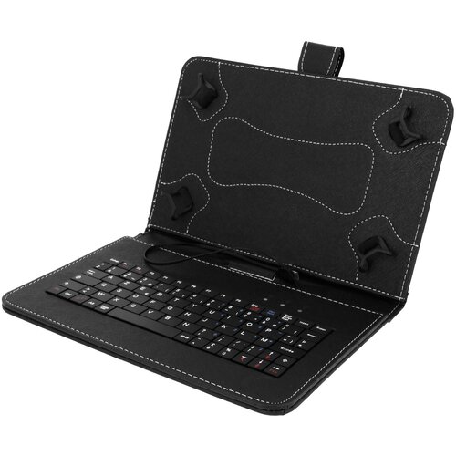 Avizar 10-palčna torbica za tablični računalnik s tipkovnico QWERTY, mikro-USB priključkom, vgrajenim podpornim stojalom - črna, (5000087274) Cene