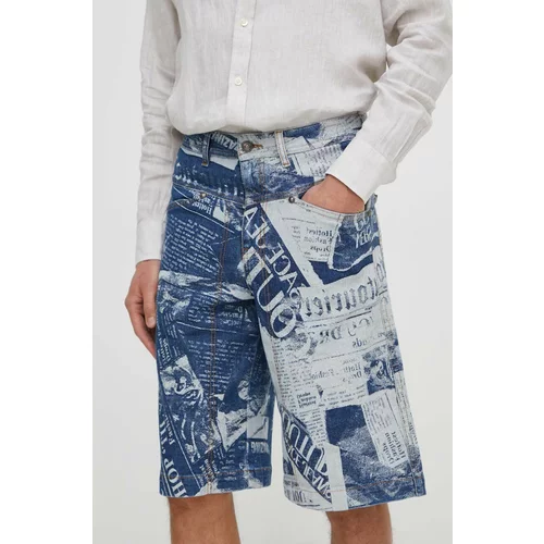 Versace Jeans Couture Traper kratke hlače za muškarce, boja: tamno plava, 76GAD51C DW074SS0