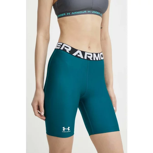 Under Armour Kratke hlače za trening HG Authentics boja: zelena, s tiskom, srednje visoki struk