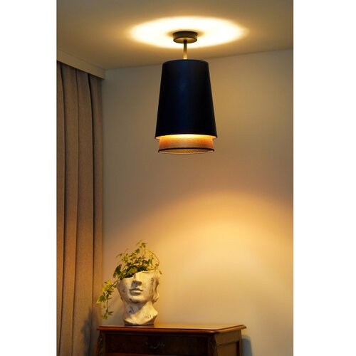 Duolla - Plafonski luster BELL SHINY 1xE27/15W/230V prečnik 25 cm plava/bakrena Slike