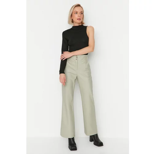 Trendyol Mink Front Buttoned Trousers