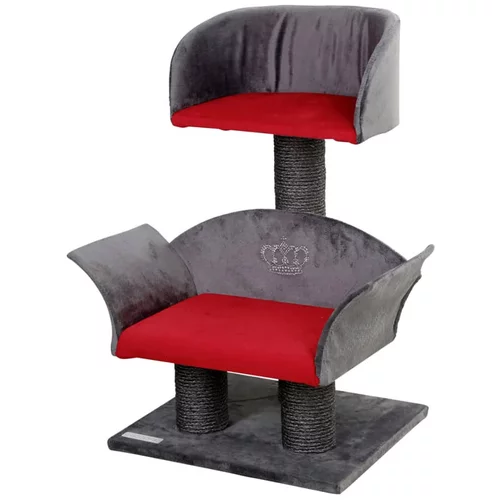 Kerbl 415642 Cat Tree "Lounge Deluxe" Grey and Red 81548