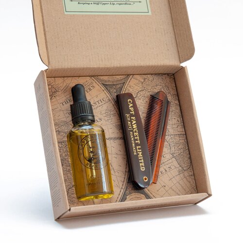Captain Fawcett poklon set sa uljem i češljem za bradu, "Private Stock" ulje i češalj Cene
