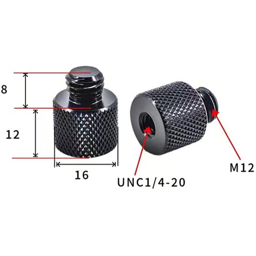 INF navojni adapter za stojalo M12 na 1/4&amp;quot; mo&amp;scaron;ki - 5 kosov M12, (21579422) Slike