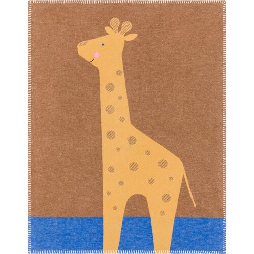  LILI otroška odeja z vezenim robom "Žirafa" - rjava Cene