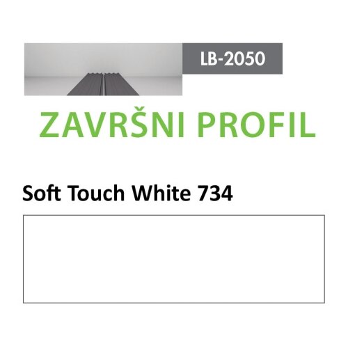 AGT profil Zidni MDF Završni LB-2050-B Soft Touch White (734) 2800x133x18mm ( 026-113 ) Cene