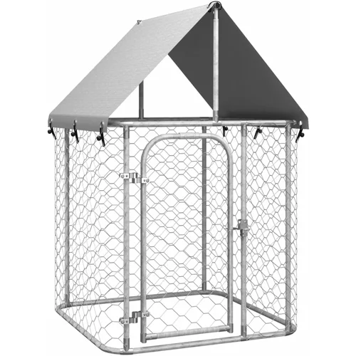 vidaXL Vanjski kavez za pse s krovom 100 x 100 x 150 cm