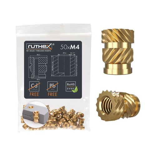 ruthex Threaded Inserts M4 (50 komada) Cene