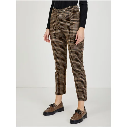 Orsay Brown women's shortened checked trousers - Ladies