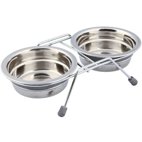 Trixie BOWL SET 250ML Set posuda sa stalkom, srebrna, veličina Cijene