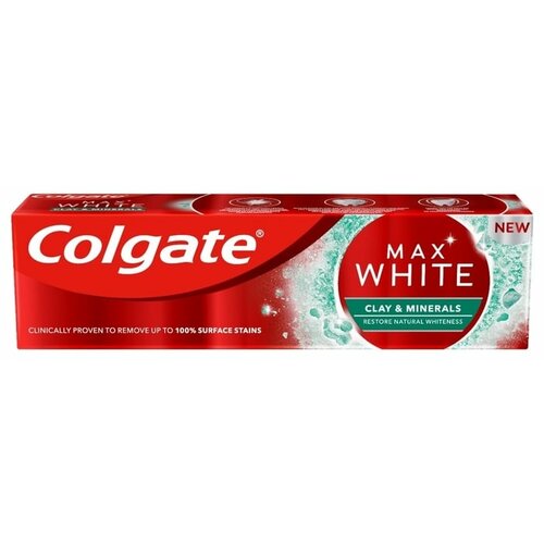 Colgate max white clay&minerals pasta za zube 75ml Slike