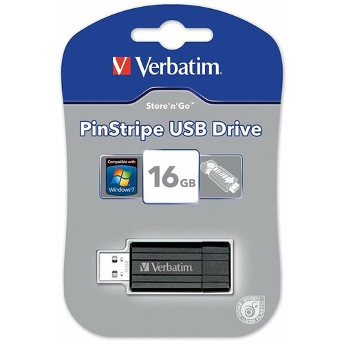 Verbatim USB Flash Disk 16GB Pin Stripe, USB2.0 usb memorija Slike