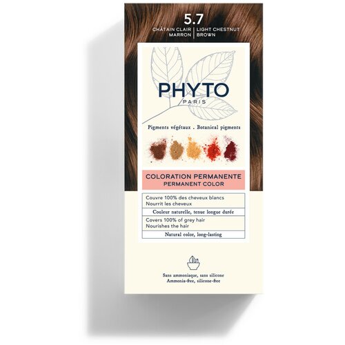 Phyto color 5.7 light chestnut brown farba za kosu Slike