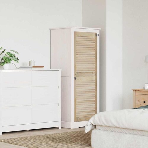 VidaXL Ormarna vrata Smeđa 140.5 x 49.5 x 2.1 cm Masivna borovina Slike