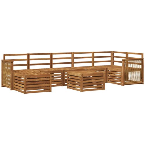 vidaXL Zunanja garnitura za sedenje 7 pcs Naravna Masiven les akacije, (5000281925) Cene