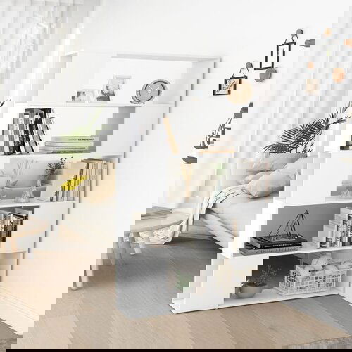 VidaXL ormarić za knjige / sobna pregrada bijeli 100x24x155 cm iverica Slike
