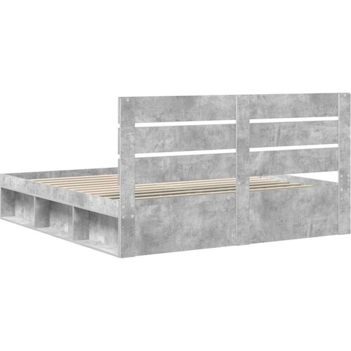  Okvir za krevet Beton 180 x 200 cm Čvrsto borovo drvo Slike