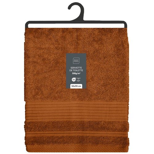 Douceur d int&amp;eacute;rieur Pamučan ručnik od frotira boje terakote 50x90 cm Tendresse &amp;ndash; Slike