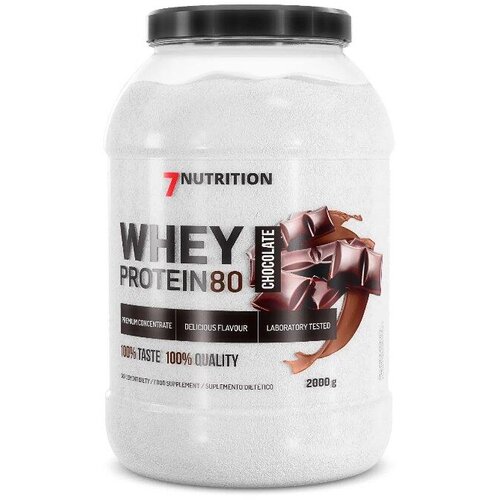 7NUTRITION Whey Protein 80%, Čokolada, 2kg Slike