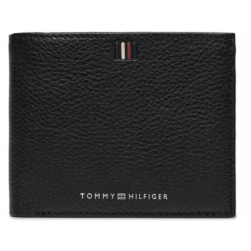 Tommy Hilfiger Velika moška denarnica Th Central Cc Flap And Coin AM0AM11856 Črna