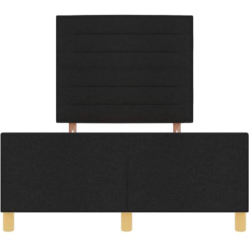  Krevetna konstrukcija s uzglavljem Crna 120 x 200 cm tkanina Slike