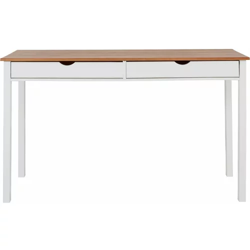 Støraa bijelo-smeđi radni stol Gava, dužine 140 cm