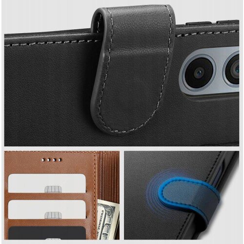Onasi Wallet denarnica usnjena preklopna torbica Samsung Galaxy A54 - rjava Slike
