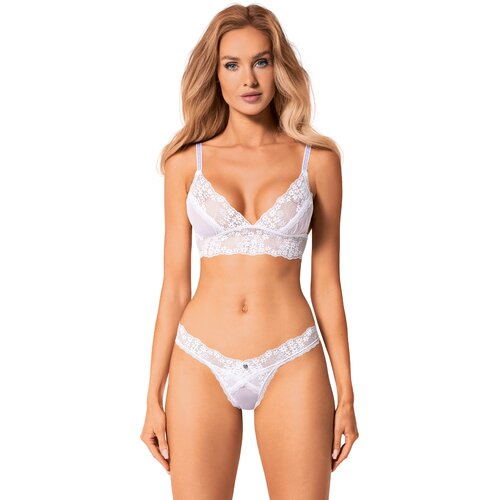 Obsessive Heavenlly 2-pcs Set White XL/XXL Slike