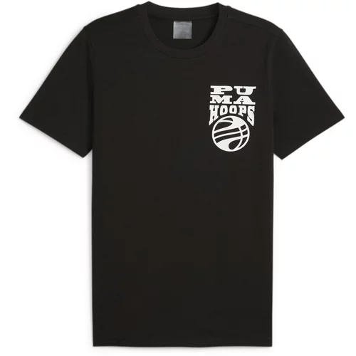 Puma Tehnička sportska majica 'Hoops' crna / bijela