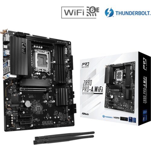 AsRock MB Z890 PRO-A WIFILGA1851, 4xDDR5, 4xM.2, 4xSATAHDMI, DP, Thunderbolt USB4, ATX, RAID Cijene