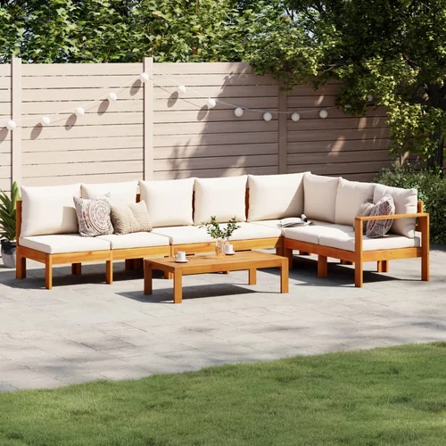 vidaXL 5-dijelna set vrtnih sofa od masivnog drva bagrema s jastucima