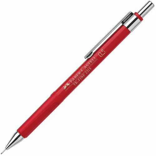 Faber-castell Tehnični svinčnik Faber-Castell TK Fine, 0,5 mm, rdeč